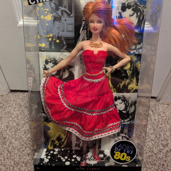 Barbie Other - Barbie Cyndi Lauper Doll in Floral Dress 'Ladies Of The 80's' MIB